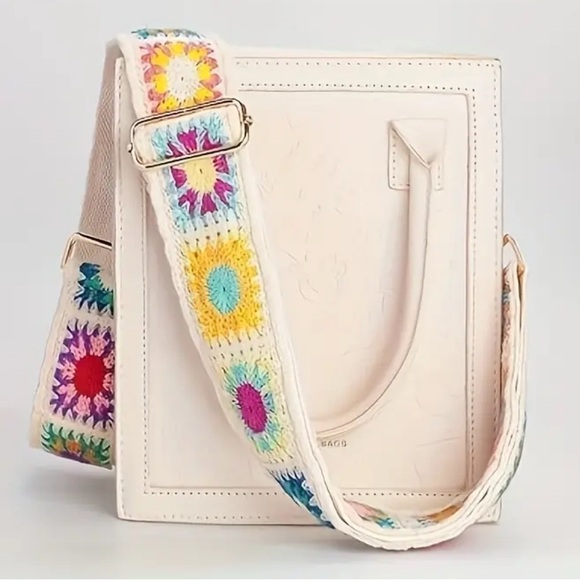 Shoulder Strap Crochet Strap with Buckle for Purse Crossbody Granny Square Strap - Picture 3 of 3